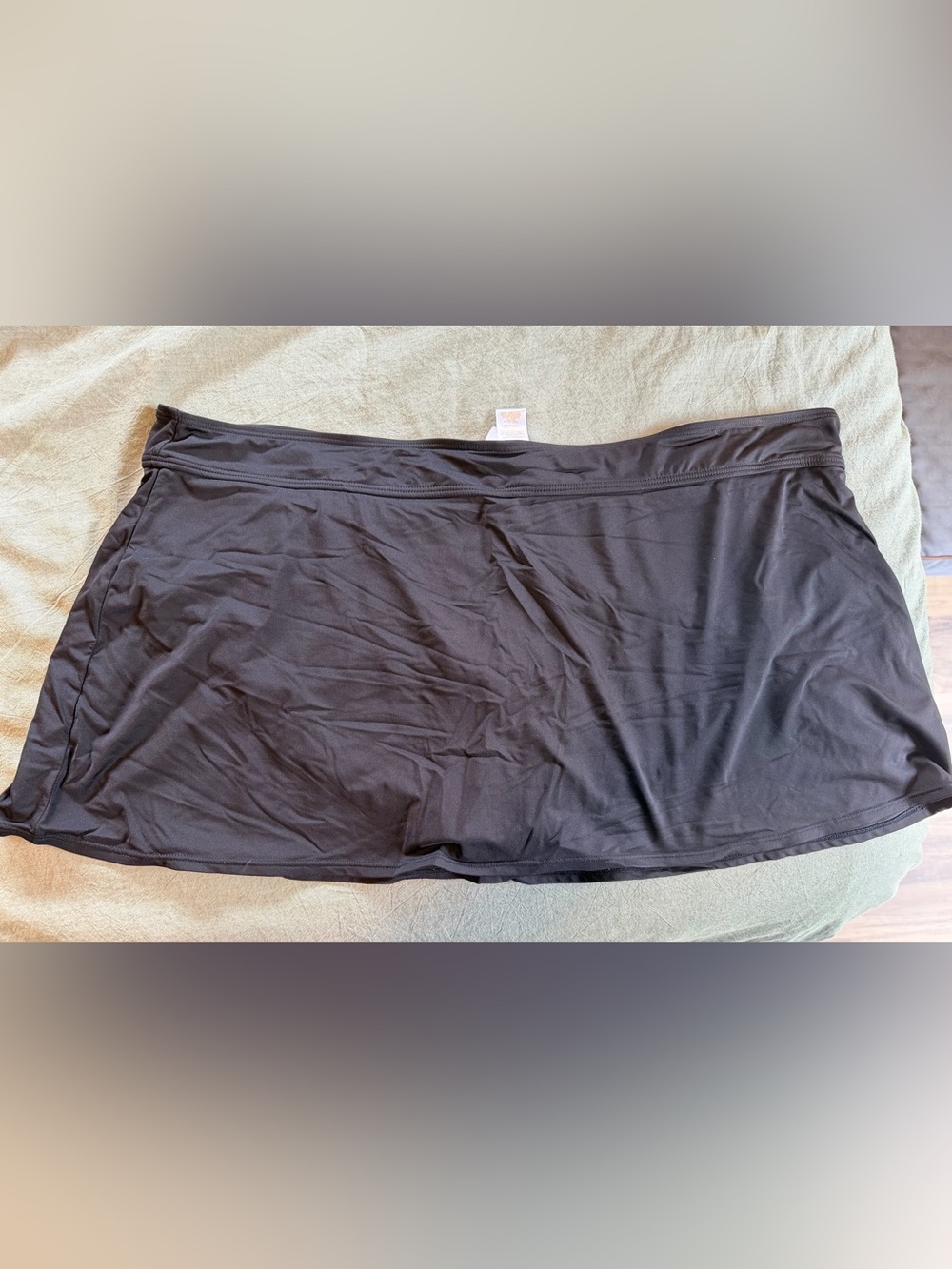 Anne Cole Plus Size 24W Black Swim Skirt Skort Swim Bottom